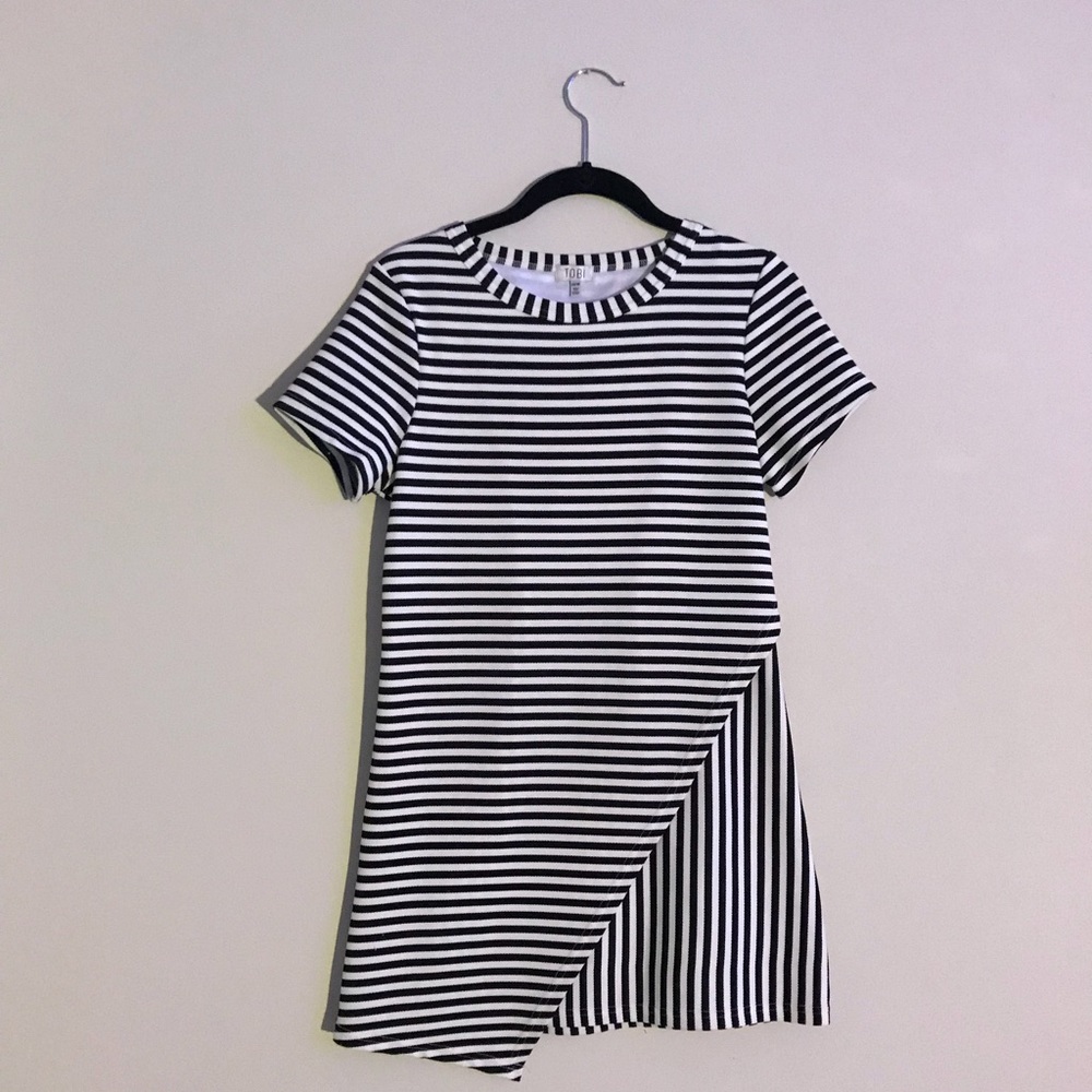 Black and white stripped dress